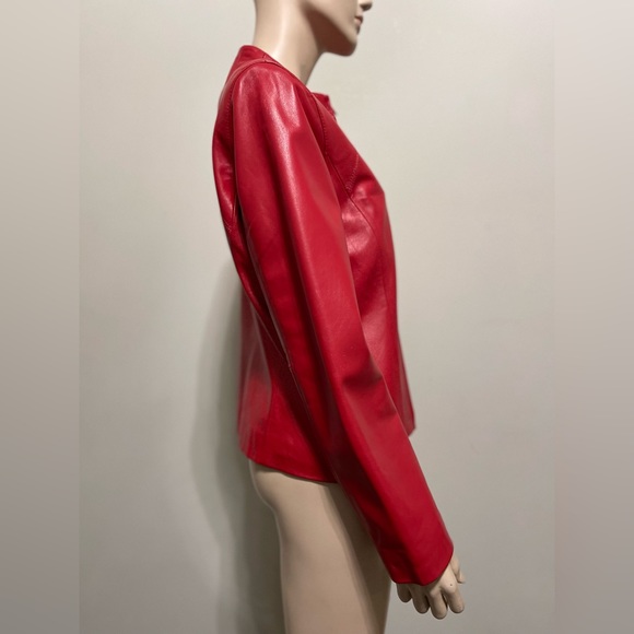 Yvonne Le Marie Red Leather Jacket 12 - Picture 7 of 11